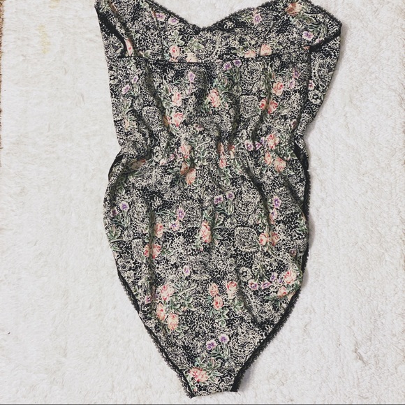 Free People Flowery Bodysuit with Lace Detail - Picture 6 of 6